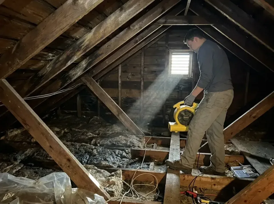 attic-water-damage-drying-proc-007 — frequently asked questions, Emergency Water Extraction & 24/7 Flood Response in Swissva…
